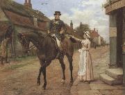 George goodwin kilburne Collecting the Post (mk37) oil painting